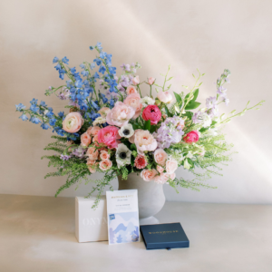 Modern flower arrangement for mother's day with Northwest Arkansas gifts